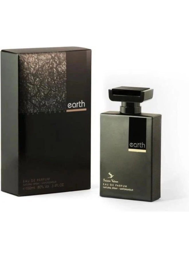 EARTH Eau De Parfum for Men 100ml - Long Lasting Luxury Woody Floral Musk Scent with Lavender, Jasmine, Amber, Musk & Tonka Bean - Premium Perfume Spray