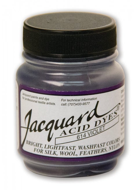Jacquard Acid Dye - Violet - 1/2 Oz Net Wt - Acid Dye for Wool - Silk - Feathers - and Nylons - Brilliant Colorfast and Highly Concentrated