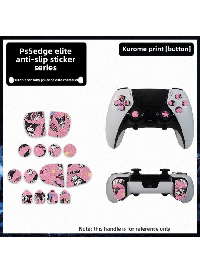 For Sony PS5 Elite Handle Anti-slip Sticker Personalized Printing All-inclusive Key Sweat-absorbent Protective Paper Film Edge Edition-Color:[button] Kurome Print Sticker - Image 1
