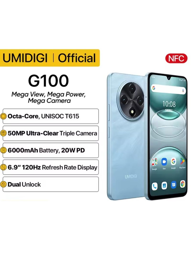 أوميديجي هاتف ذكي أوميديجي جي ١٠٠ - شريحتين - ١٢٨ جيجا روم - ٦ جيجا رام - ازرق - Image 4