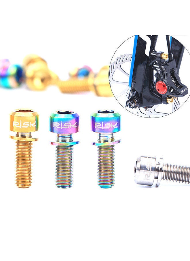Generic - 4PCS M6×20mm Titanium Ti Bolts Screws for MTB Disc Brake Caliper with Adaptor Spacer - Image 1
