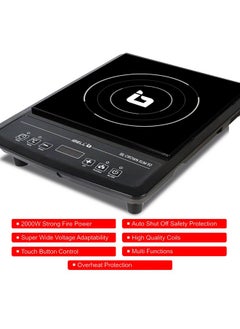 iBELL iBELL CROWN SLIM50 Induction Cooktop, 2000W, Auto Shut-Off, Overheat Protection (Black)  - Image 3