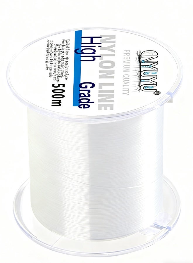 CNYUYU Transparent Fishing Line Nylon Fishing Line Professional Fishing Line Clear Invisible Hanging Wire Fishing Cord for Hanging Decorations Beading Crafts Kite 500Mx0.4 mm - Image 1