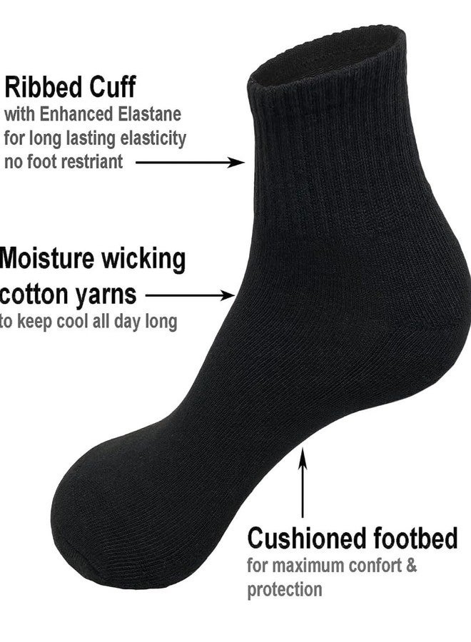 MUKHAKSH (Pack of 6 Pairs = 12 Socks Unisex Boys Girls School Towel Black Ankle Socks with multiple packs - Image 3