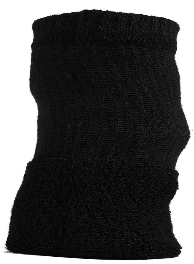 MUKHAKSH (Pack of 6 Pairs = 12 Socks Unisex Boys Girls School Towel Black Ankle Socks with multiple packs - Image 4