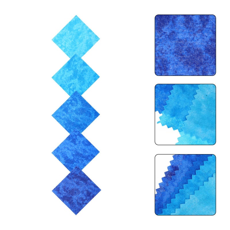 5pcs Gradient Cotton Fabric Patchwork Cloth For Diy Quilting Sewing Crafts Projects - Image 5