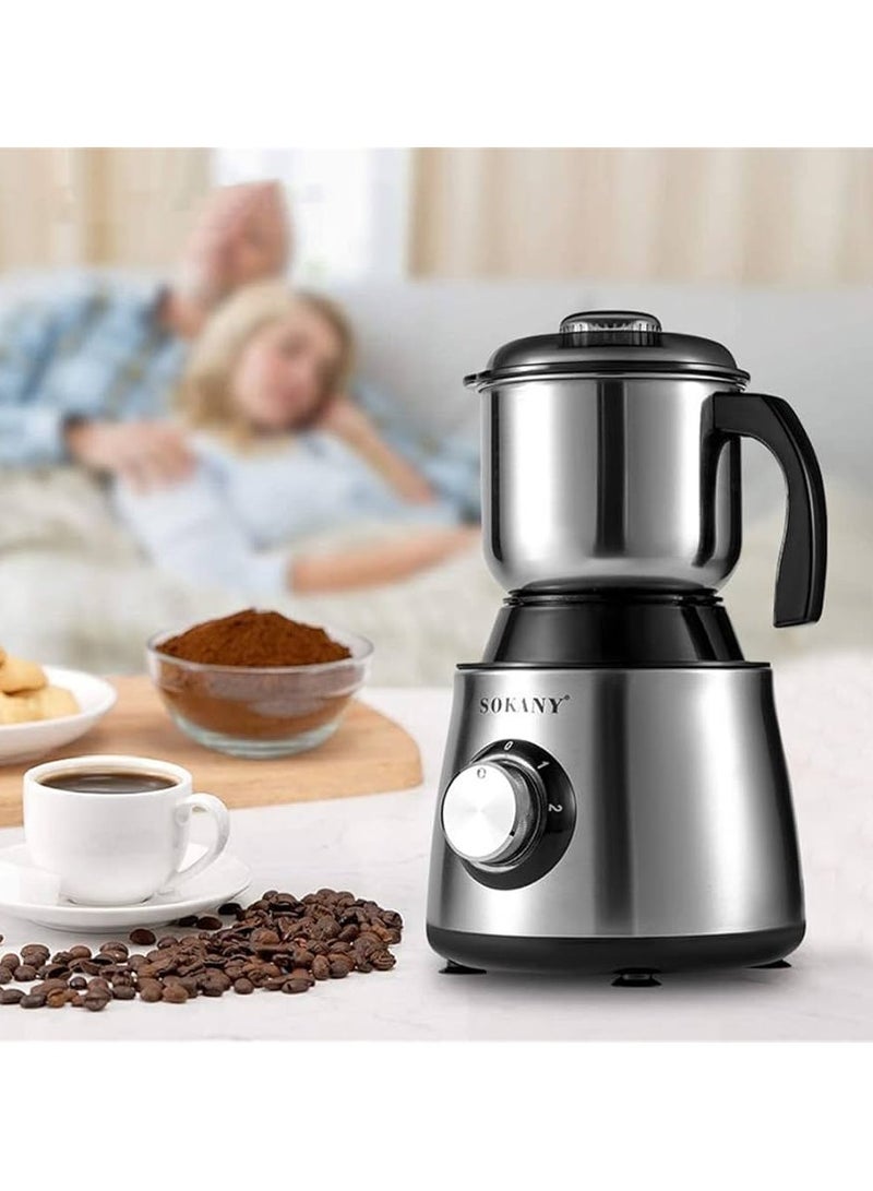sokany SK-156 Sokany Stainless Steel Large Grinder 500W for Spices and Coffee - Image 2