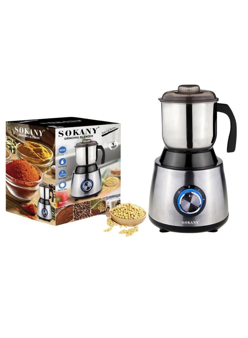 sokany SK-156 Sokany Stainless Steel Large Grinder 500W for Spices and Coffee - Image 3