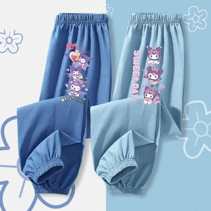 Girls' Pants Summer Thin Anti-Mosquito Pants 2025 Children'S Imitation Tencel Jeans Children'S Ice Silk Summer Pants - Image 1