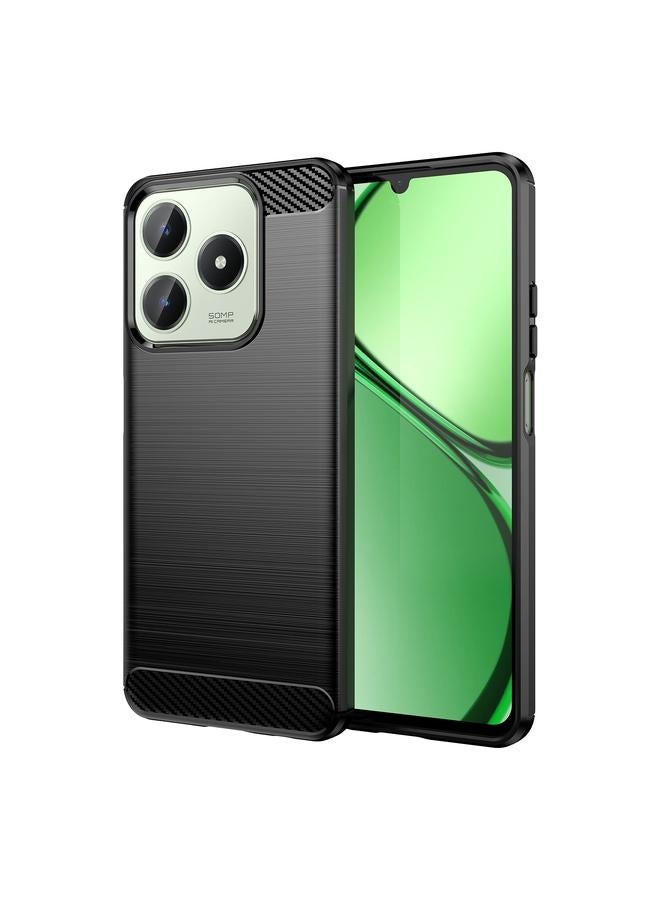 S-TOP Case For Realme C61 Carbon Fiber Brushed Texture TPU Phone Case - Image 1