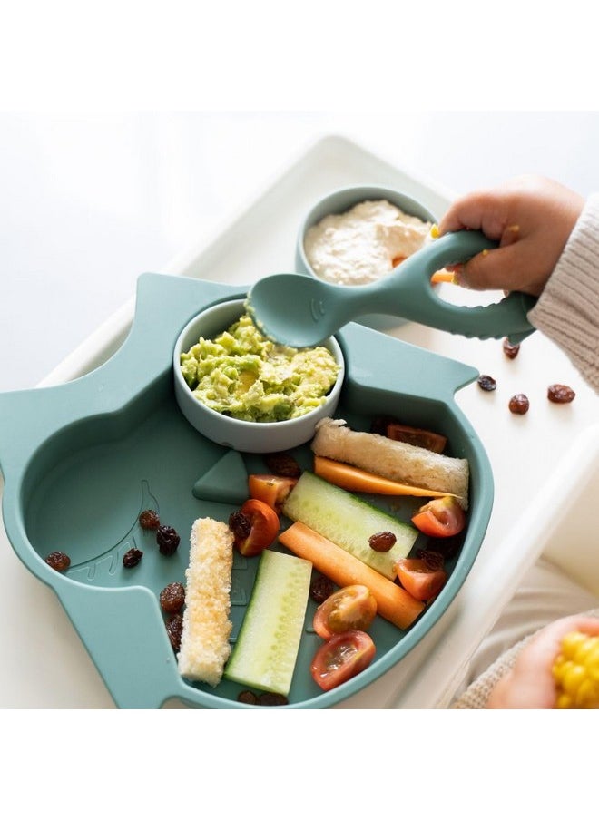 Tidy TOT ®™ Baby Weaning Spoons 2 Pack. Baby Led Weaning Spoon For Self Feeding Babies And Toddler Spoons. Soft Tip Silicone Weaning Spoons. Easy Grip Handle.  - Image 3