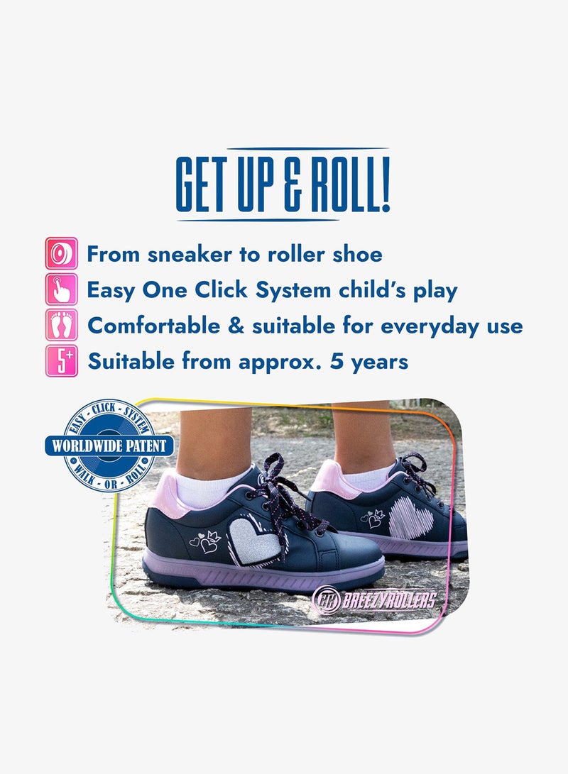 BREEZYROLLERS BREEZY ROLLERS Shoes with Wheels for Children, Roller Skates Sneakers Kids, From Children's Street Shoes to Roller Skates in a Few Seconds, Patented Click System, Trainers with Wheels for Girls & Boys - Image 2