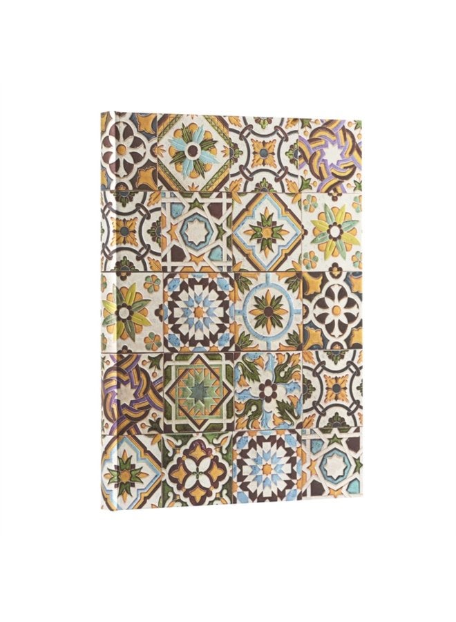 Porto Portuguese Tiles Ultra Unlined Hardback Journal Elastic Band Closure - Hardback