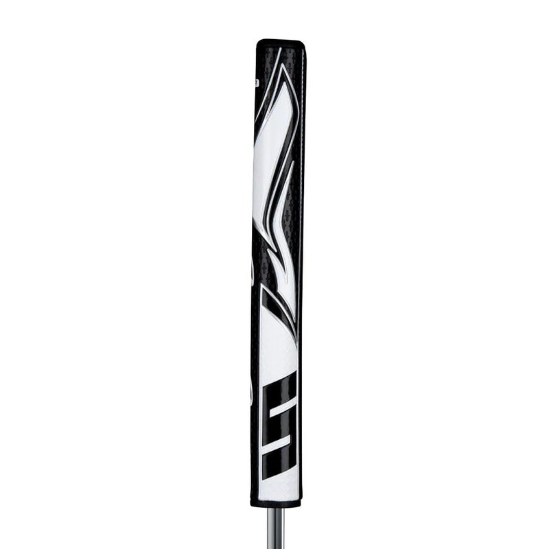SuperStroke Zenergy Tour 2.0 Golf Putter Grip with No Taper Enhanced SPYNE Technology, New Multi-Zone Texturing and Tech-Port, Black/White