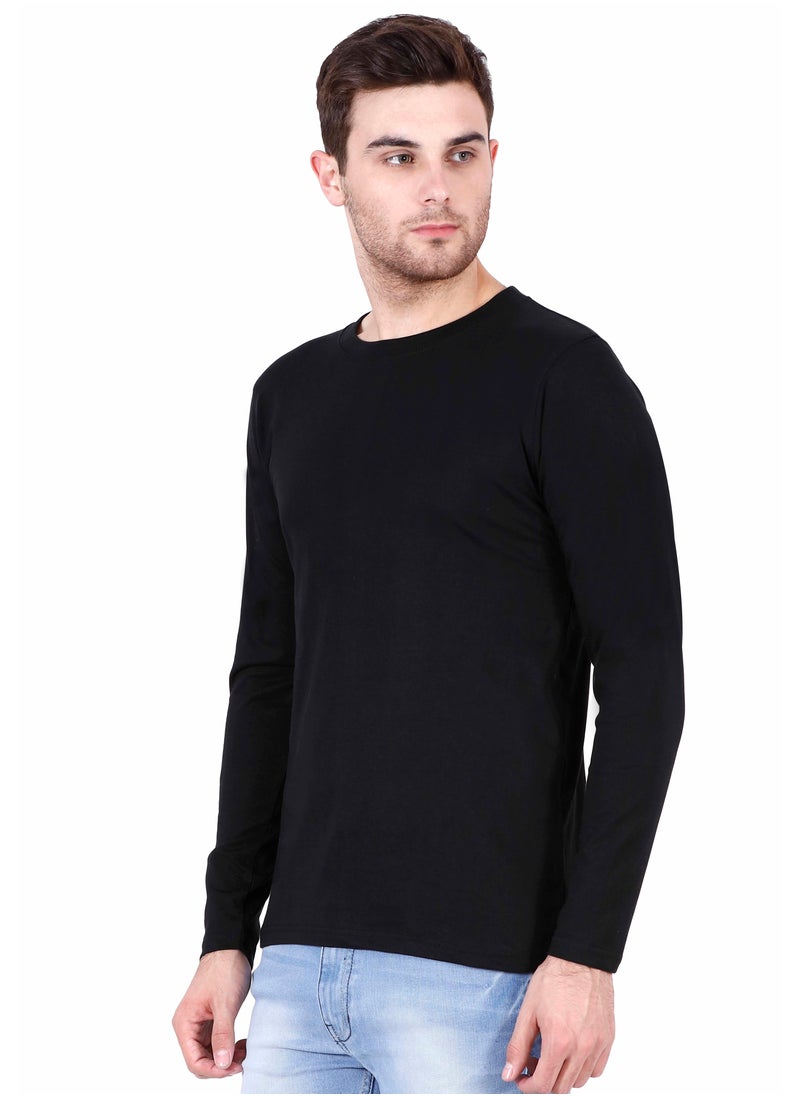 Men's Cotton Full Sleeves Plain Black T-Shirt - pzsku/Z54D743E444F0D5F9B893Z/45/_/1713015661/0870fbb8-7f40-45bf-82b9-9cfc0e911297