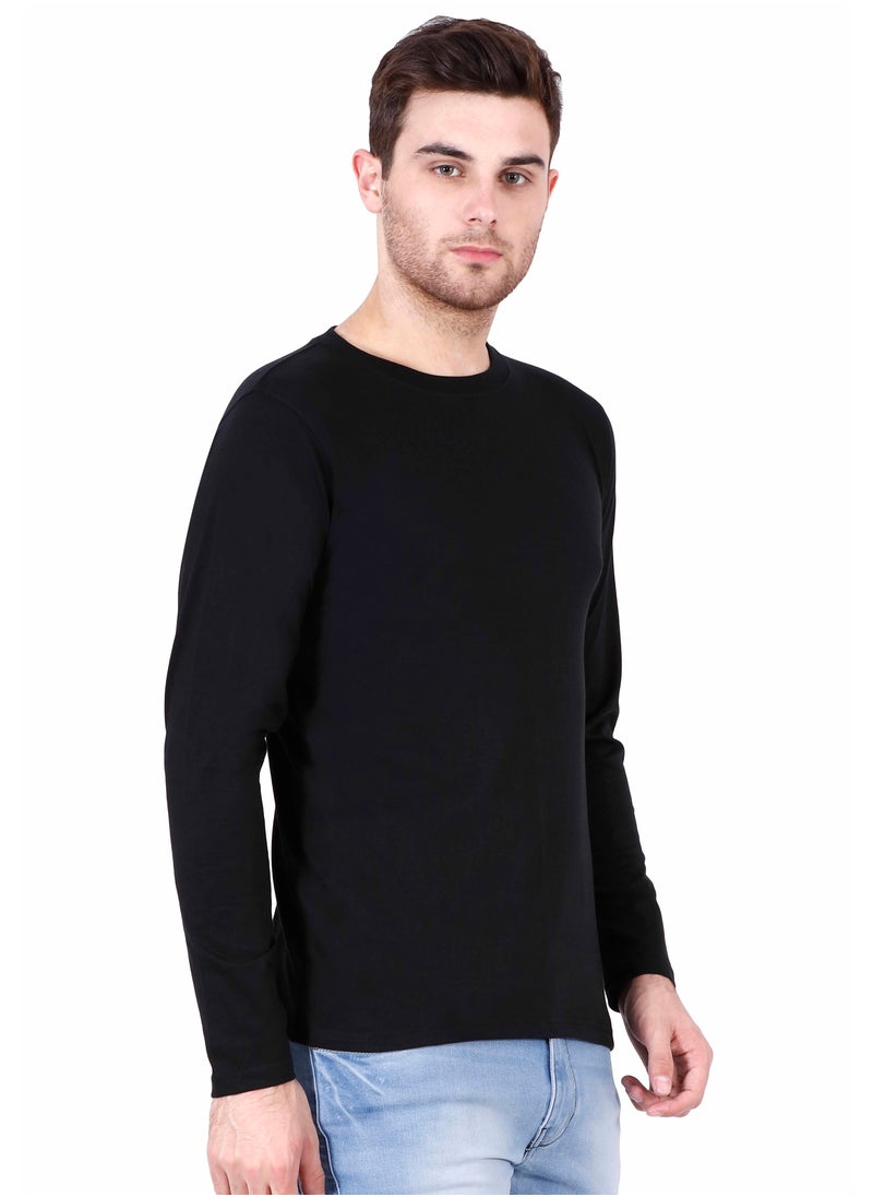 Men's Cotton Full Sleeves Plain Black T-Shirt - pzsku/Z54D743E444F0D5F9B893Z/45/_/1713015662/b679d62e-6646-4074-8d73-07ed6feb9c9e