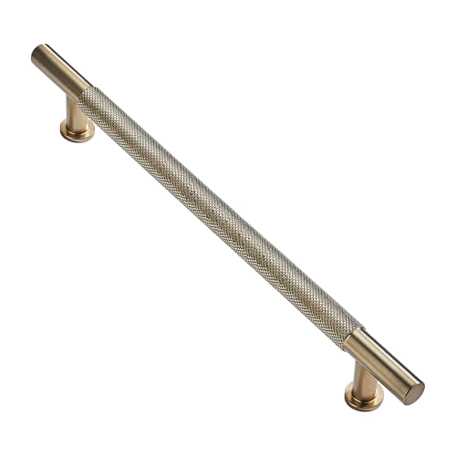 khtumeware 1 Pack 24 Inch610mm Soild Knurled Gold Appliance Pulls Brushed Brass Cabinet Pulls Drawer Pulls Kitchen Hardware Kitchen Handles for Cabinets Cupboard Handles - Image 1