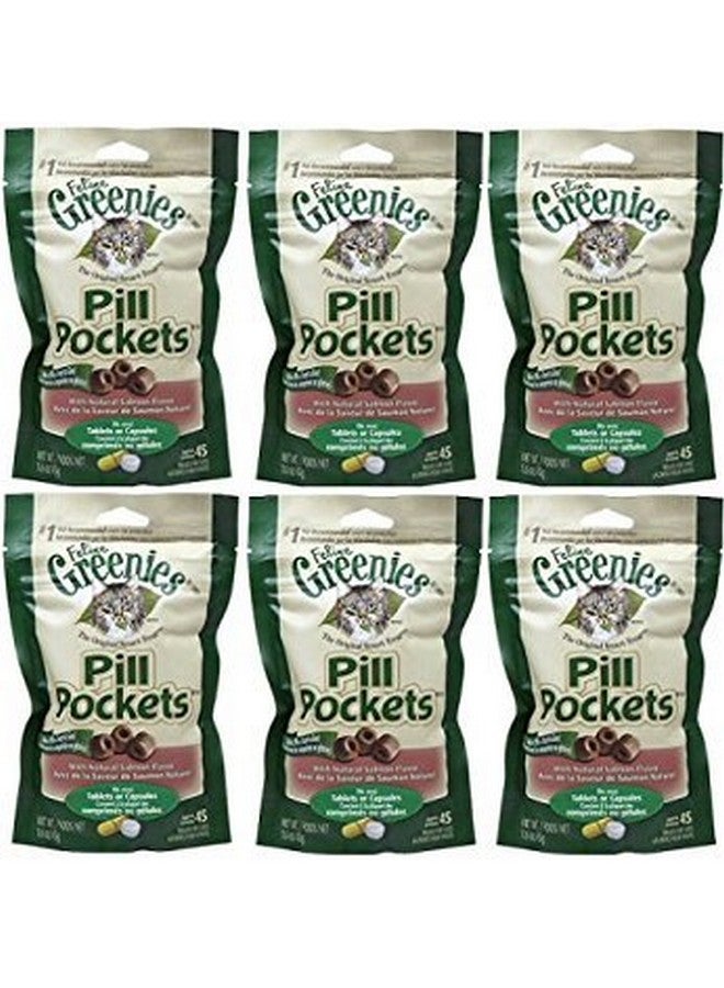 Greenies Pill Pockets Cat Treats, Salmon, 1.6 Ounce, 6 Pack