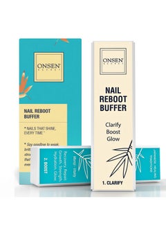 Onsen Secret Professional Nail Buffer Block | Ultimate Shine Nail Buffing Block & 2 Extra Pads | 3-Way Buffing, Smooth & Shine After Filing | Purse Size Manicure Tools for Nail Care | 1 Pack by Onsen  - Image 1