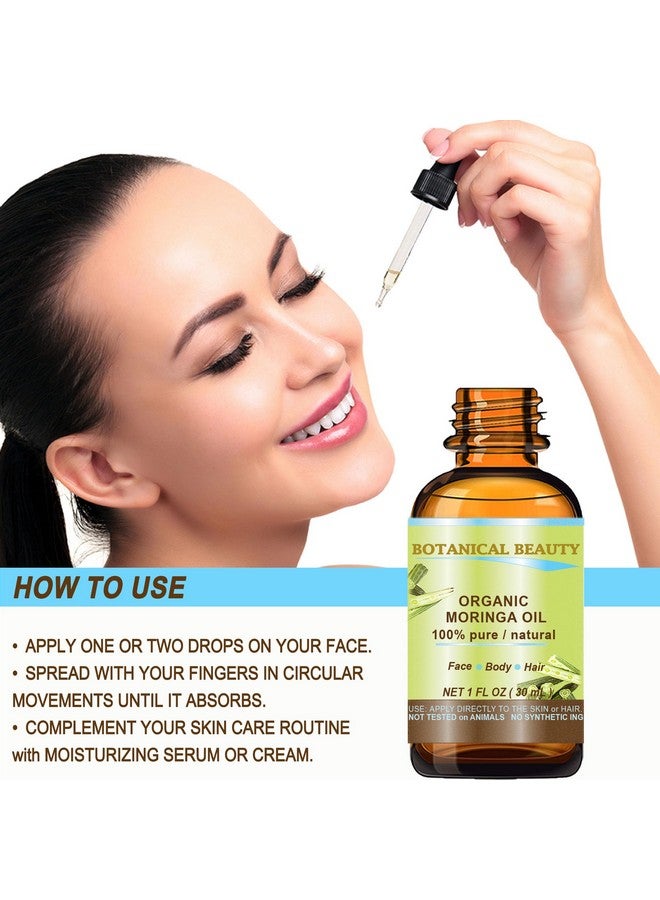 Botanical Beauty Organic Moringa Oil 100% Pure Natural Undiluted 1 Fl.Oz. 30 Ml For Face Skin Hair Lips Body Nails Rich In Vitamin C Vitamin E By Botanical Beauty - Image 5