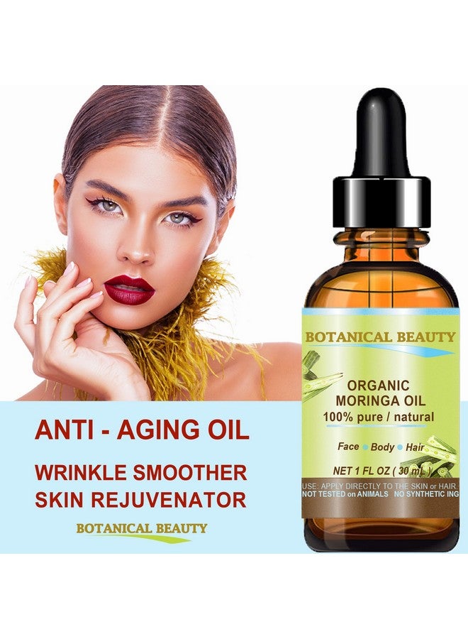 Botanical Beauty Organic Moringa Oil 100% Pure Natural Undiluted 1 Fl.Oz. 30 Ml For Face Skin Hair Lips Body Nails Rich In Vitamin C Vitamin E By Botanical Beauty - Image 3