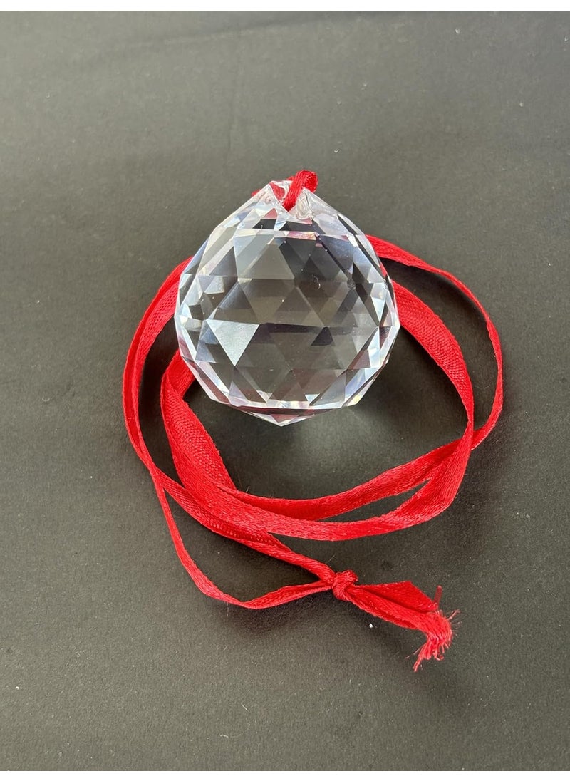 Salvus App SOLUTIONS - Salvus APP SOLUTIONS Crystal Ball Fengshui Hanging Sphere for Positive Energy & Abundance - Elegant Home Decor Accent (Transparent_2 Inch) - Image 1