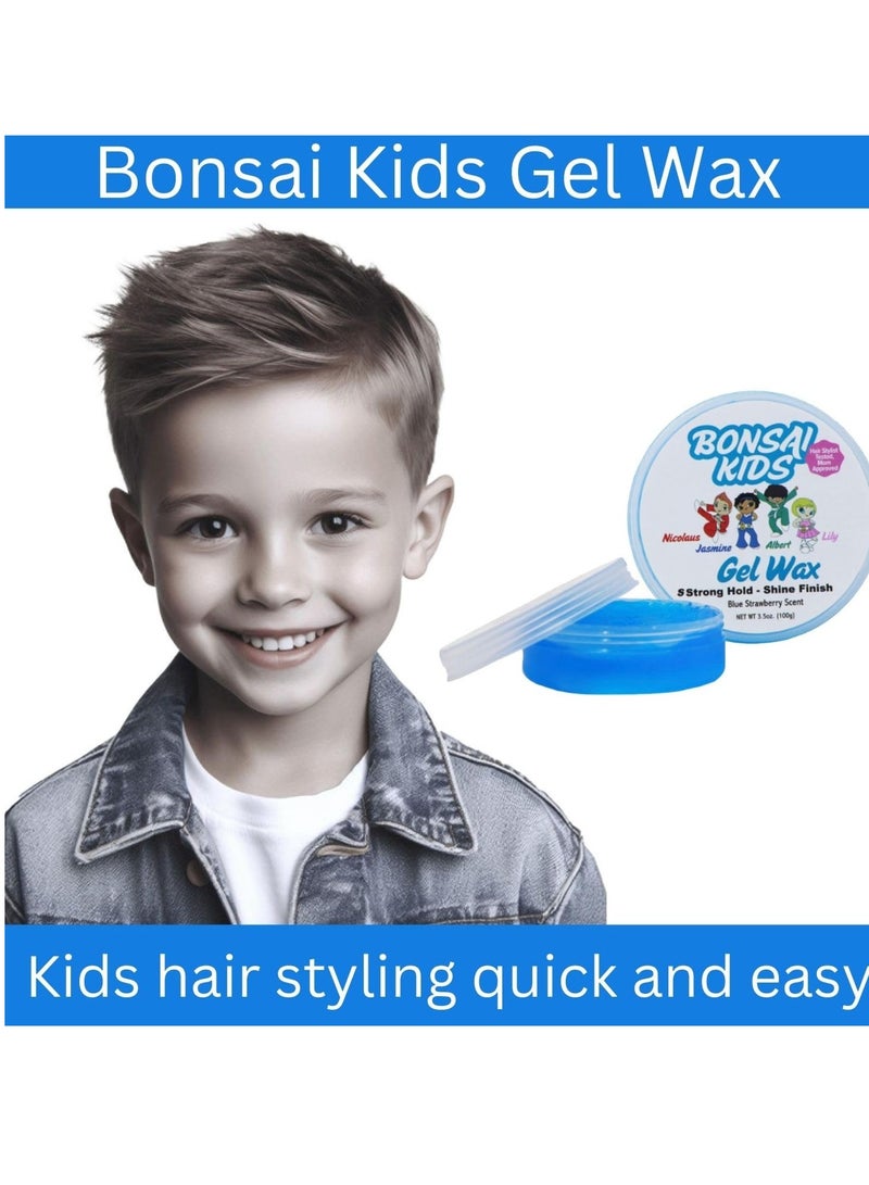 Bonsai Kids Hair Care Kids & Toddlers Gel Wax ~ Strong all-day hold, for Boys - Great for Ponytails, Buns, or Taming Flyaways  - Image 3