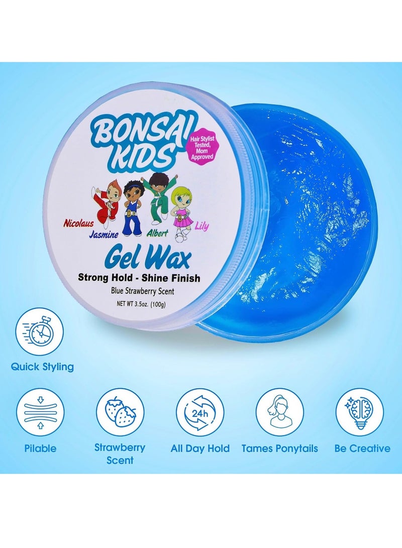 Bonsai Kids Hair Care Kids & Toddlers Gel Wax ~ Strong all-day hold, for Boys - Great for Ponytails, Buns, or Taming Flyaways  - Image 2