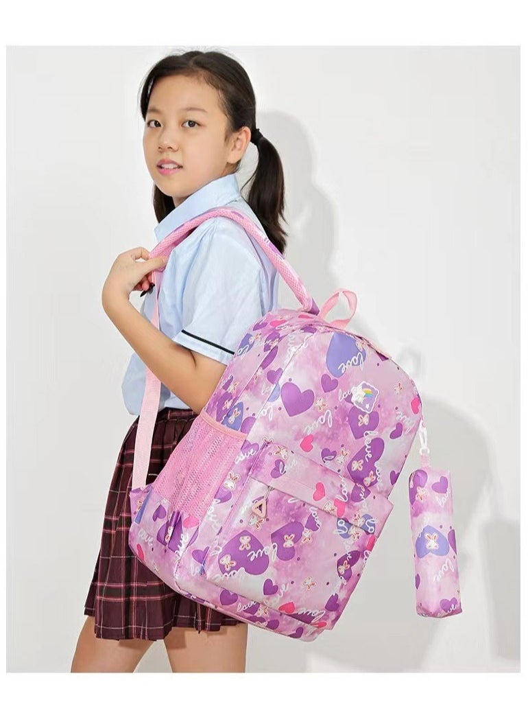Taiahiro Cute cartoon two-piece schoolbag set, waterproof backpacks for primary and secondary school students, and travel backpacks for teenagers.  - Image 3