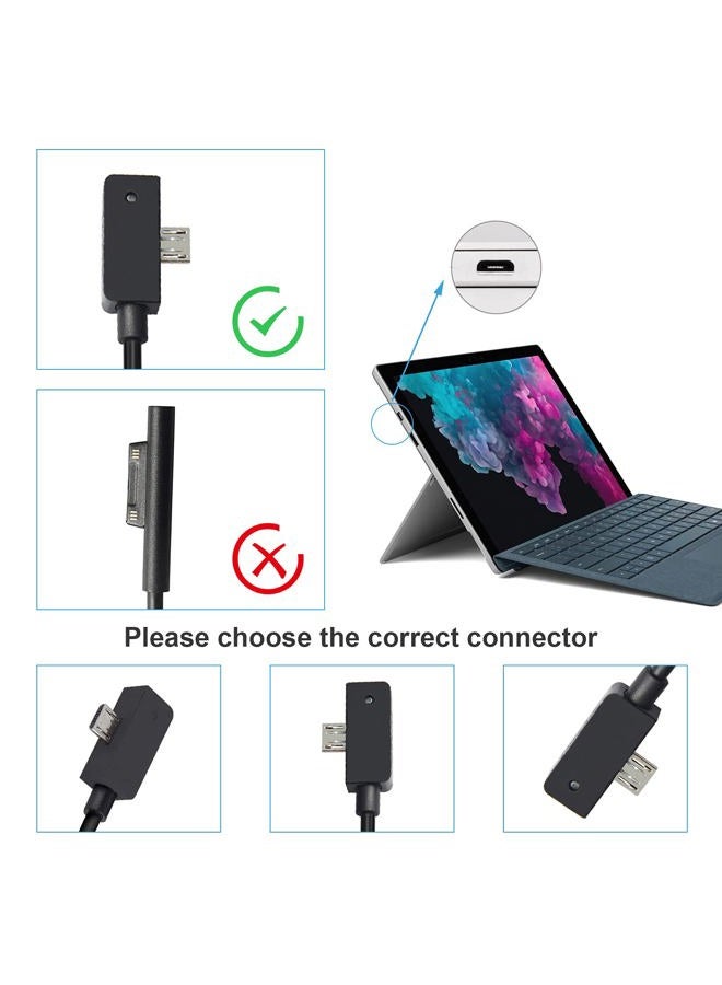 Fancy Buying شاحن AC 13W 5.2V 2.5A لجهاز Surface 3 من مايكروسوفت، طراز 1623 1624 1645 مع كابل شحن USB - Image 2