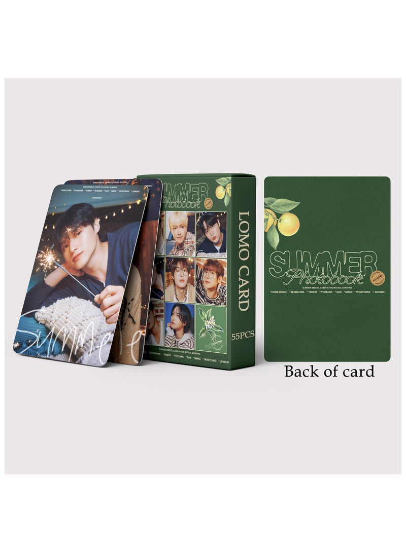 55 Piece ATEEZ 2024 Summer Photobook Lomo Card - Image 3