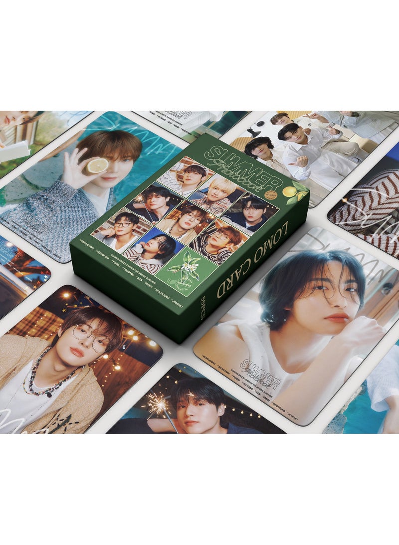 55 Piece ATEEZ 2024 Summer Photobook Lomo Card - Image 1