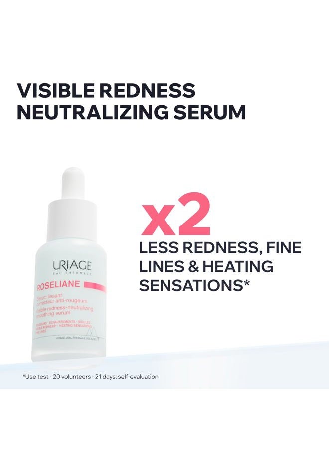 URIAGE Roséliane Redness-Neutralizing Serum | Anti-Redness & Anti-Aging, Soothes & Smoothes, Reduces Redness & Fine Lines, Green-Tinted Formula, 30 mL/1.01 fl. Oz - Image 2
