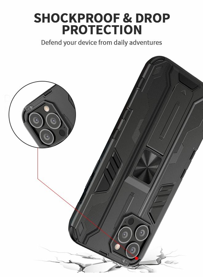 GROIC Compatible IPhone 14 Pro Max Case, Heavy Duty  Drop Protection Phone Cover, shell with Stand, TPU Rugged Magnetic Car Case 6.7 Inch - Image 5