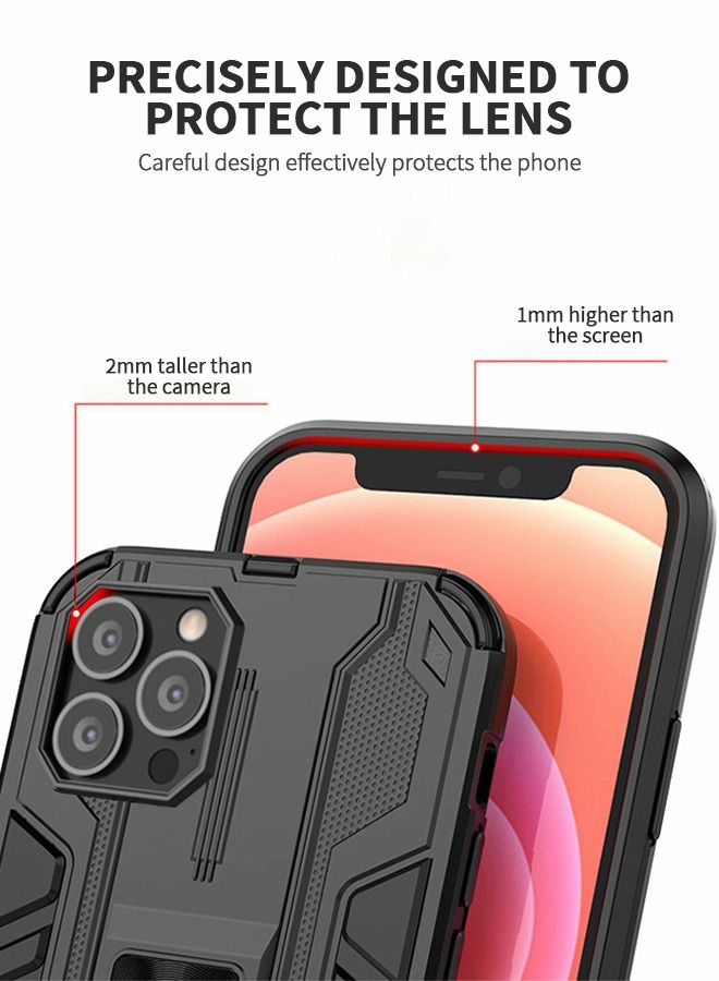 GROIC Compatible IPhone 14 Pro Max Case, Heavy Duty  Drop Protection Phone Cover, shell with Stand, TPU Rugged Magnetic Car Case 6.7 Inch - Image 3