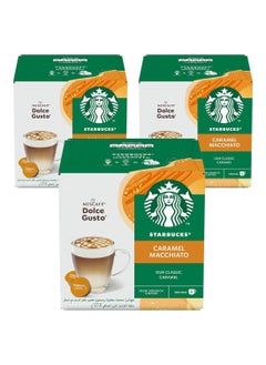 Dolce Gusto Caramel Macchiato Coffee Pods 127.8grams pack of 3  - Image 1