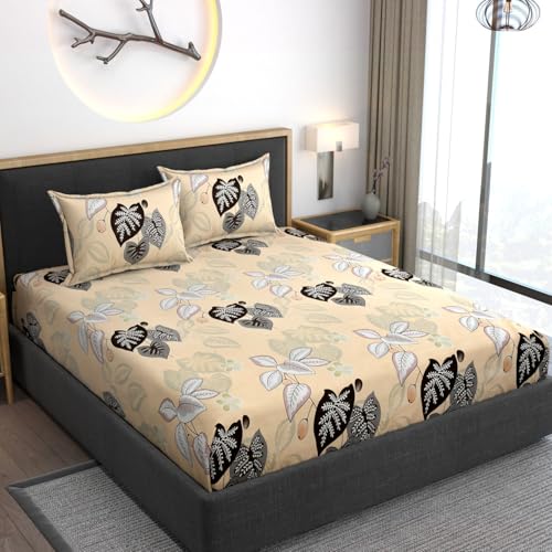 AMEYAA XXL Microfiber Soft Cotton Super King Size Bedsheet for Double Bed, King Size 108 Inches X 108 Inches, 9 Feet, 275 X 275 cm with 2 Large Size Pillow Covers Without Joint Multicolor - Image 2