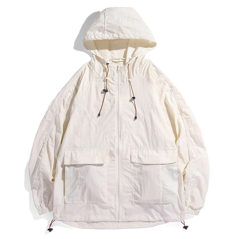 2024 Men'S Sun Protection Clothing Sun Protection Clothing Windbreaker Outdoor Ultra-Thin Breathable Hooded Off-White Gray Black Purple - Image 3