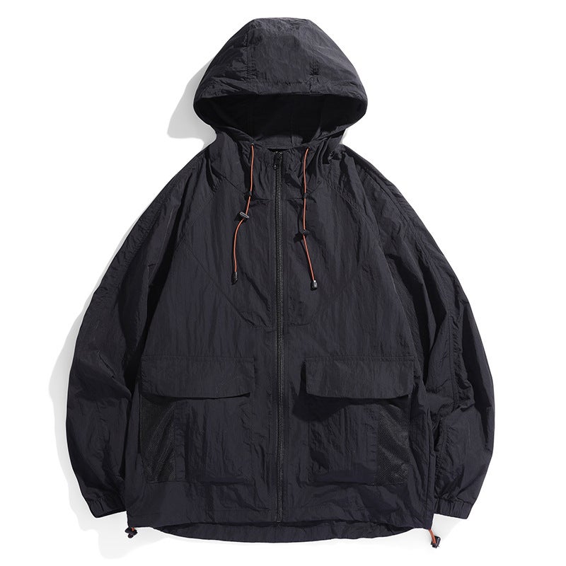 2024 Men'S Sun Protection Clothing Sun Protection Clothing Windbreaker Outdoor Ultra-Thin Breathable Hooded Off-White Gray Black Purple - Image 5