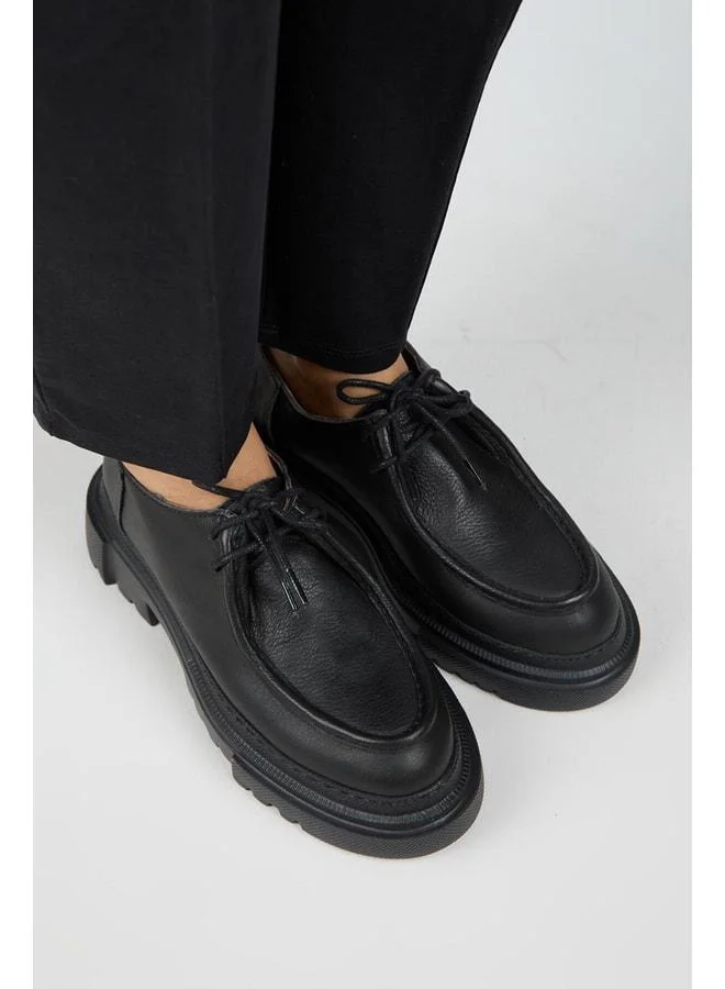 Manijero  Carol Women's Genuine Leather Laced Black Shoes. for Women | Best Price UAE
