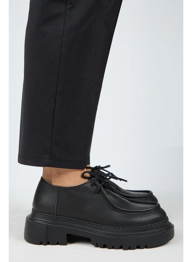 Manijero  Carol Women's Genuine Leather Laced Black Shoes. for Women | Best Price UAE