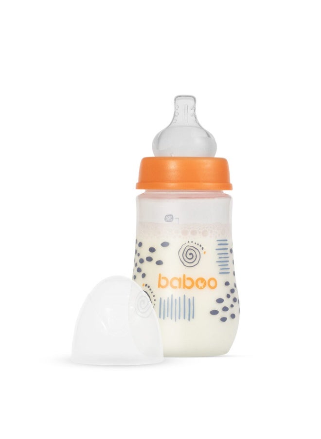 Baboo - Anti Colic Wide Neck Bottle - Orange - Pack of 2 - 250ml - Image 5