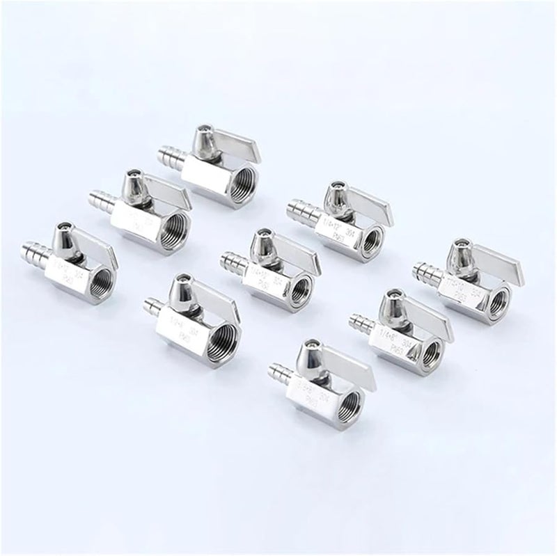 Stainless Steel Miniature Ball Valve With Leather Tube Pagoda 1 4 Inch Internal Thread - Image 1