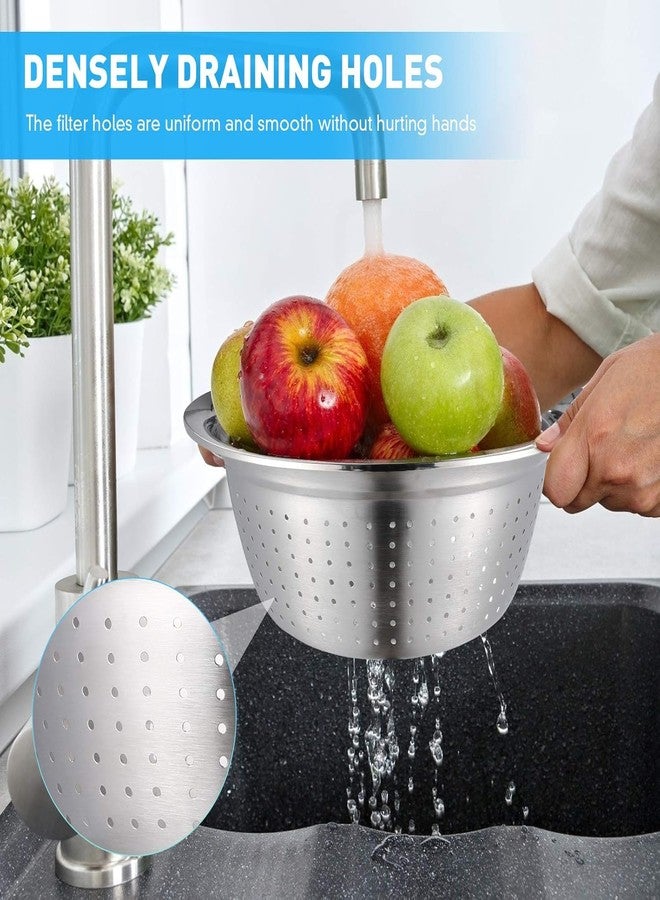 DARKFISH 3 in 1 Multipurpose Strainer Drainer Cutter Colander | Stainless Steel Cheese Grater & Salad Maker | Kitchen Drain Basket Set for Washing Fruits and Vegetables | 1 Piece - Image 4