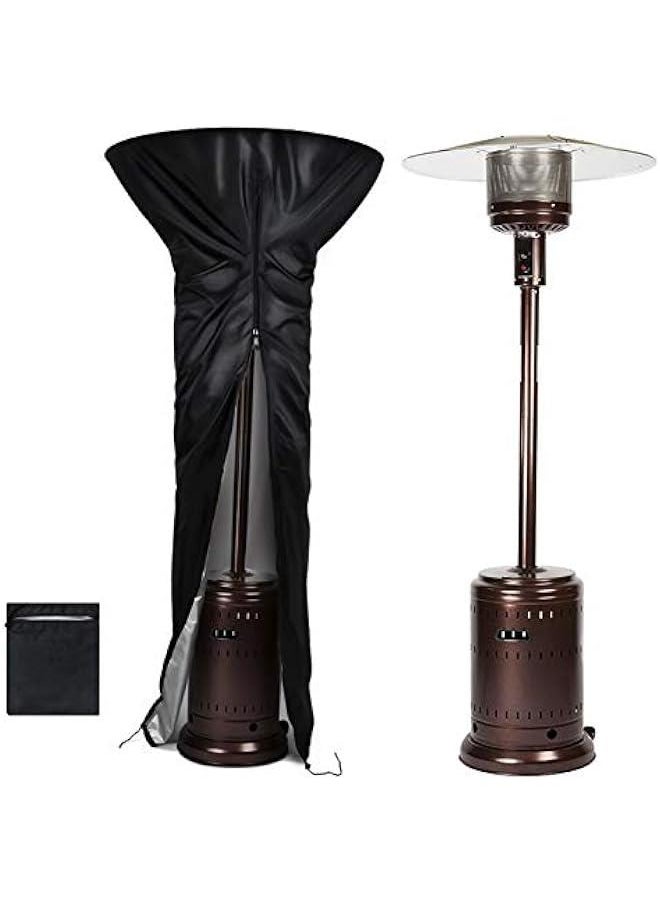 Generic Patio Heater Covers,Round Patio Heater Cover Outdoor Stand Up Heater Cover Waterproof With Zipper,87 x 34 x 19 Inch,Black  - Image 1