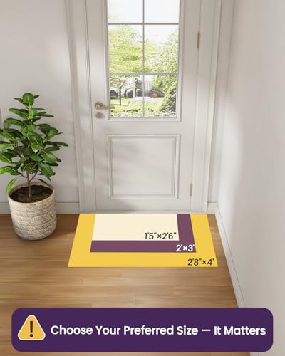 DEXI Door Mat Inside Entrance 24x36, Ultra Non Slip Rubber Backed Dirt Trapper, Low Profile Thin Welcome Doormat, Absorbent Easy Clean Entry Mats for Entryway, Patio, Grey - Image 3