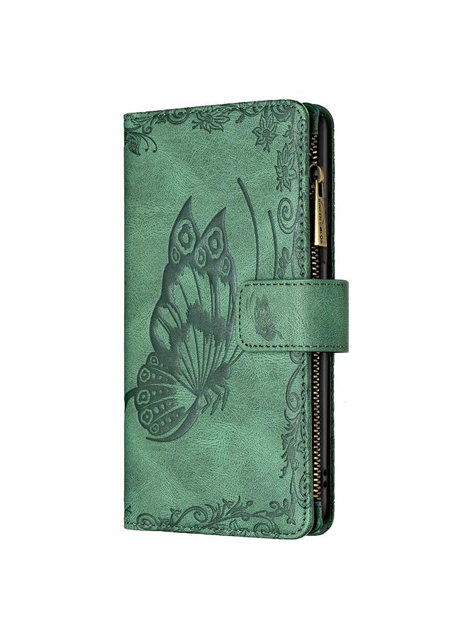 S-TOP Case For Samsung Galaxy A42 Flying Butterfly Embossing Pattern Zipper Horizontal Flip Leather Case with Holder & Card Slots & Wallet - Image 2