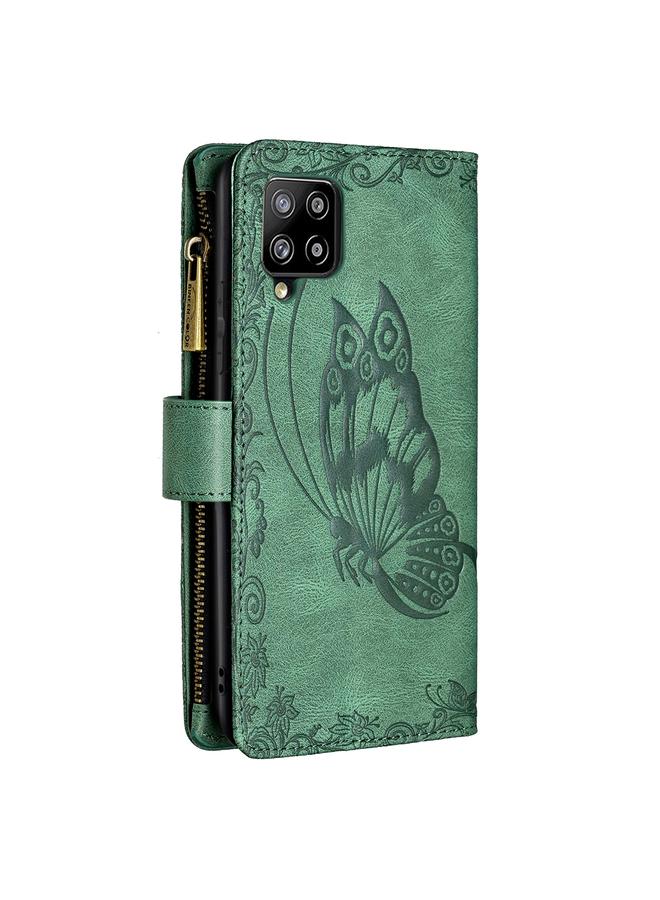S-TOP Case For Samsung Galaxy A42 Flying Butterfly Embossing Pattern Zipper Horizontal Flip Leather Case with Holder & Card Slots & Wallet - Image 3