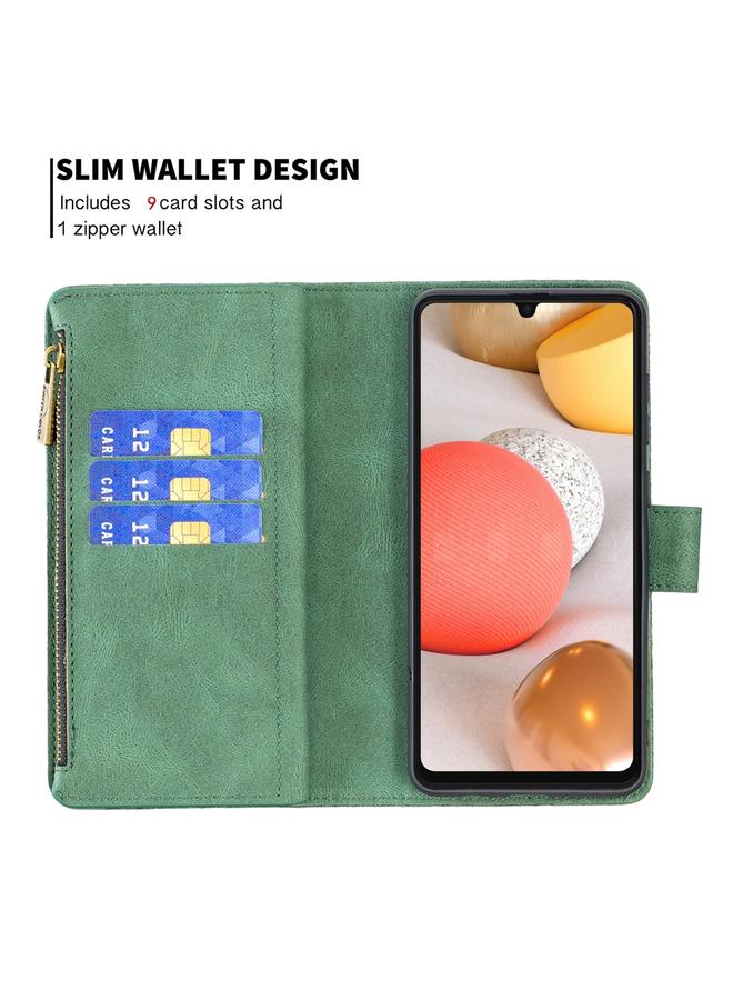 S-TOP Case For Samsung Galaxy A42 Flying Butterfly Embossing Pattern Zipper Horizontal Flip Leather Case with Holder & Card Slots & Wallet - Image 4