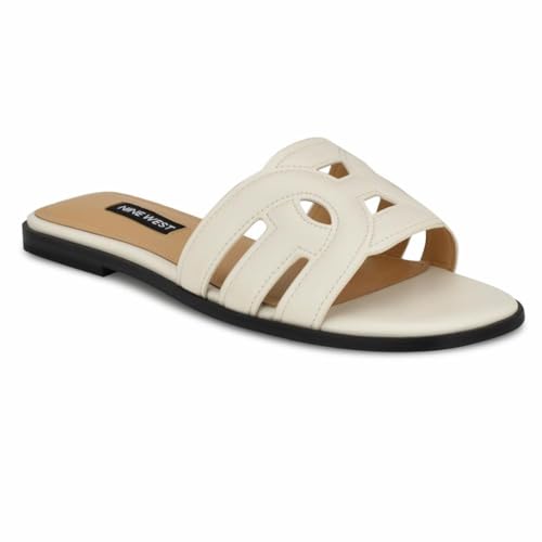 Nine West Women's Geena3 Sandal, White 140, 7 - Image 3